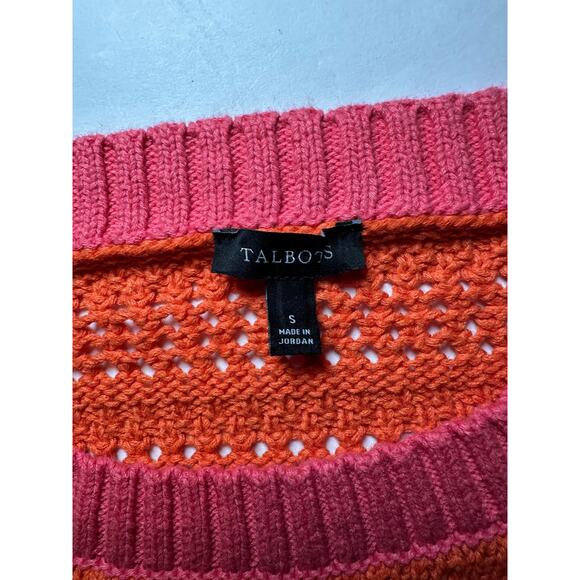 Talbots Open Knit Stitch Sweater Women’s Size Small Cotton Boat Neck - Picture 6 of 7